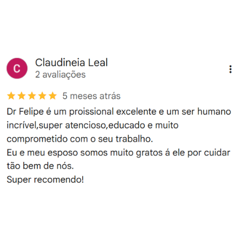 Depoimento Google Dr. Felipe Gomes